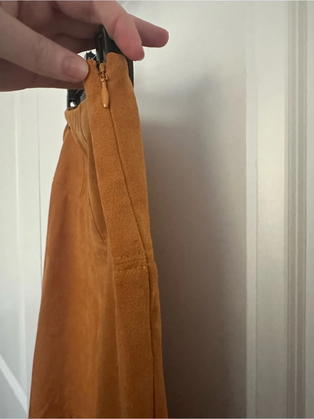 Anthropologie Maeve Cosima Faux Suede Midi Skirt